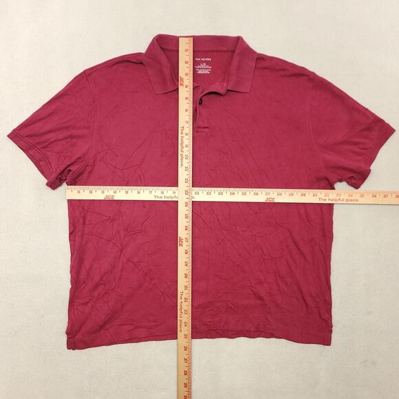 Van Heusen Casual Short Sleeve Collared Polo Shirt Adult Mens Size L Pink - Picture 8 of 10